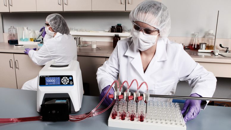masterflex peristaltic pump in the lab