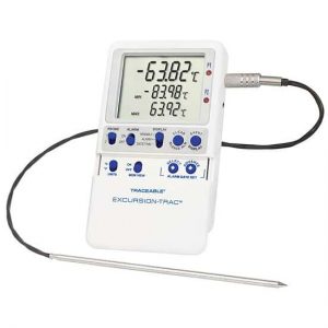 Traceable Excursion-Trac Datalogging Low-Temp Thermometer Stainless Steel Probe
