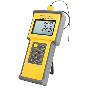 Traceable Water-Resistant Thermocouple Thermometer with Calibrations