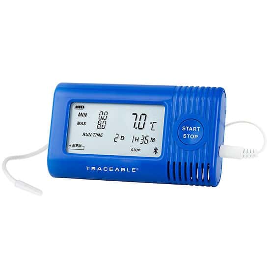 Bullet probe on a TraceableGO® Temperature and Temperature/Humidity Bluetooth® Data Logger
